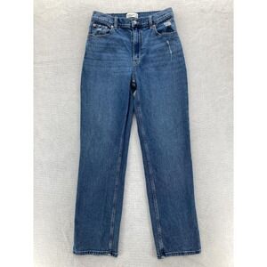 Abercrombie & Fitch Jeans Womens 28/6R 90s Straight Ultra High Rise Distressed